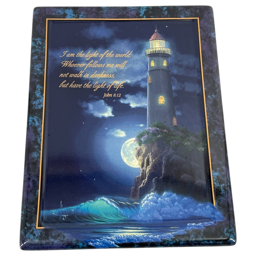 Bradford Exchange Al Hogue Eternal Light Lighthouse Collector Plate John 8:12